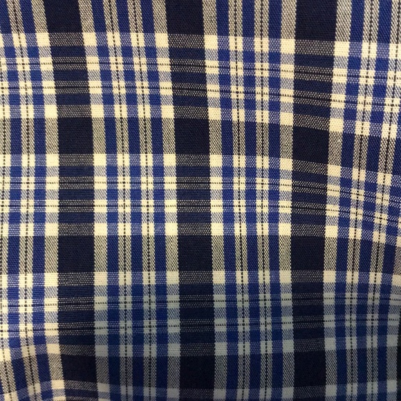NWOT MICHAEL KORS 17.5 BLUE PLAID SHIRT - Picture 3 of 3